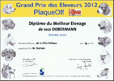 de la Villa Valiano - Meilleur Elevage 2012 / Best Kennel 2012